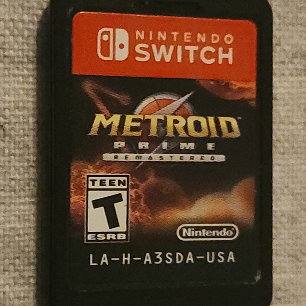 Nintendo Switch Metroid Prime Remastered Game Card - Black and Red